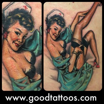  Pin-up Tattoo by Ian The Comedian 
